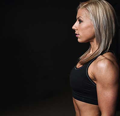 Woman in sports top